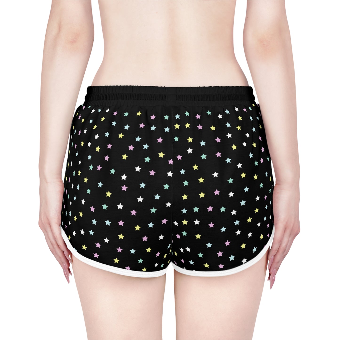 
                  
                    Black Women's Relaxed Shorts (AOP) | Colorful stars Shorts
                  
                