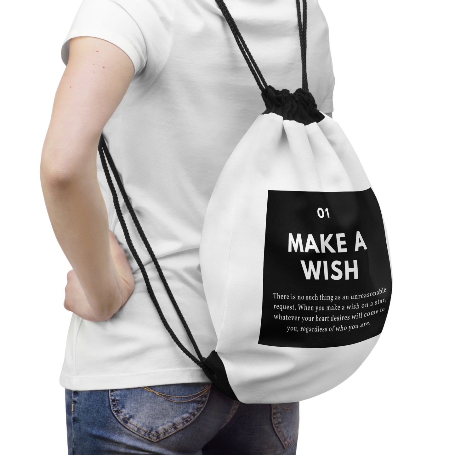 
                  
                    Make A Wish Drawstring Bag | Lightweight, Versatile Tote for Daily Use
                  
                