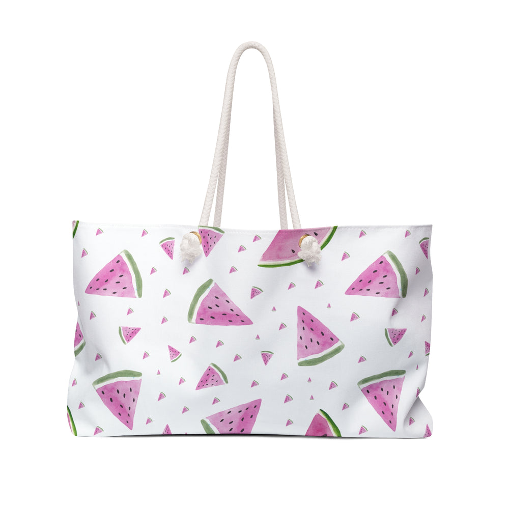 Watermelon White Weekender Bag | Stylish Travel Companion