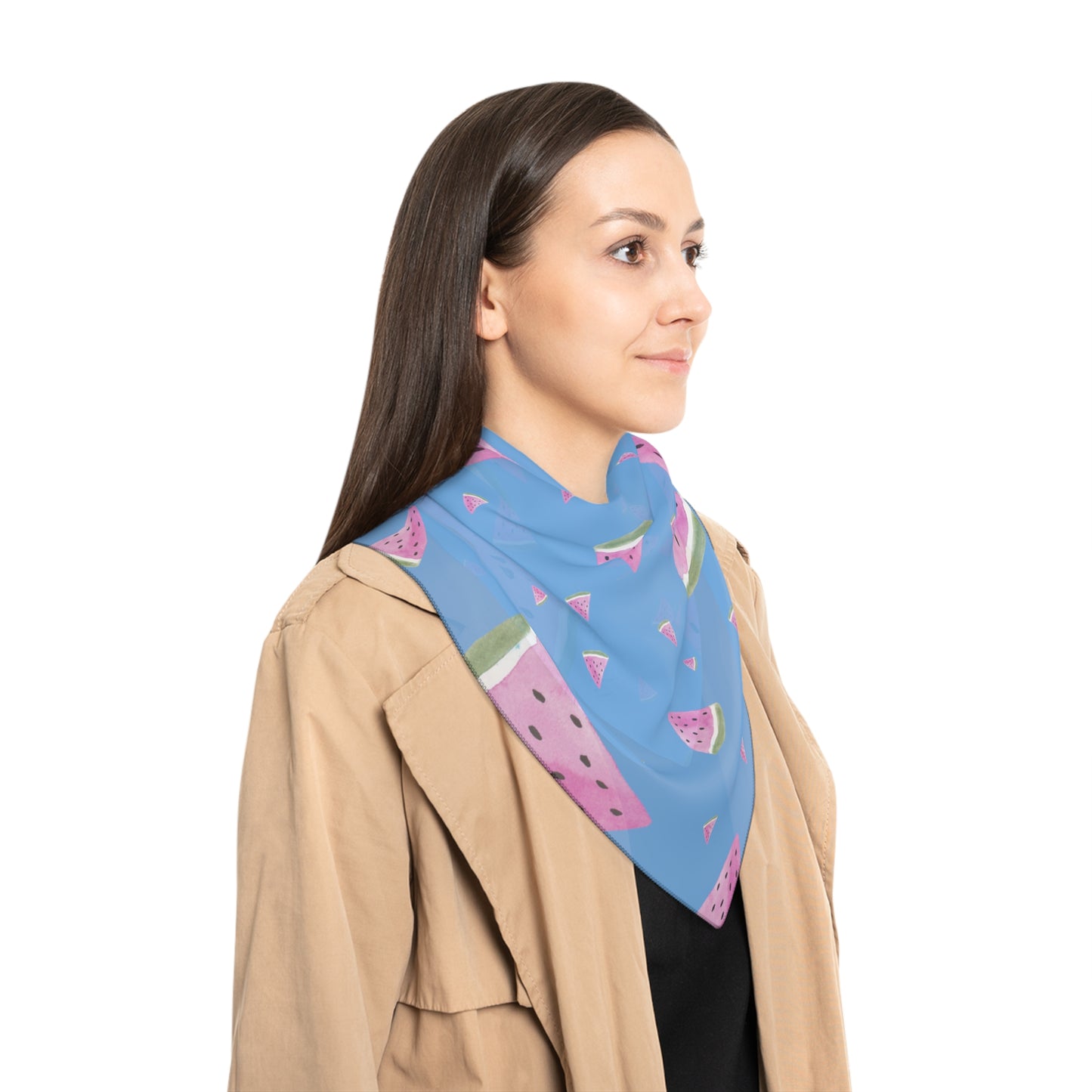 
                  
                    Blue Watermelon Print Poly Scarf | For Vibrant Outfits
                  
                