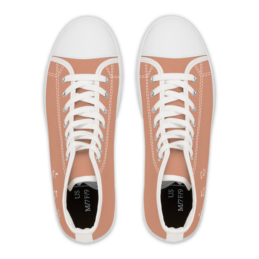 
                  
                    Legendary Peach Women's High Top Sneakers | Elevate Your Style with Every Step
                  
                