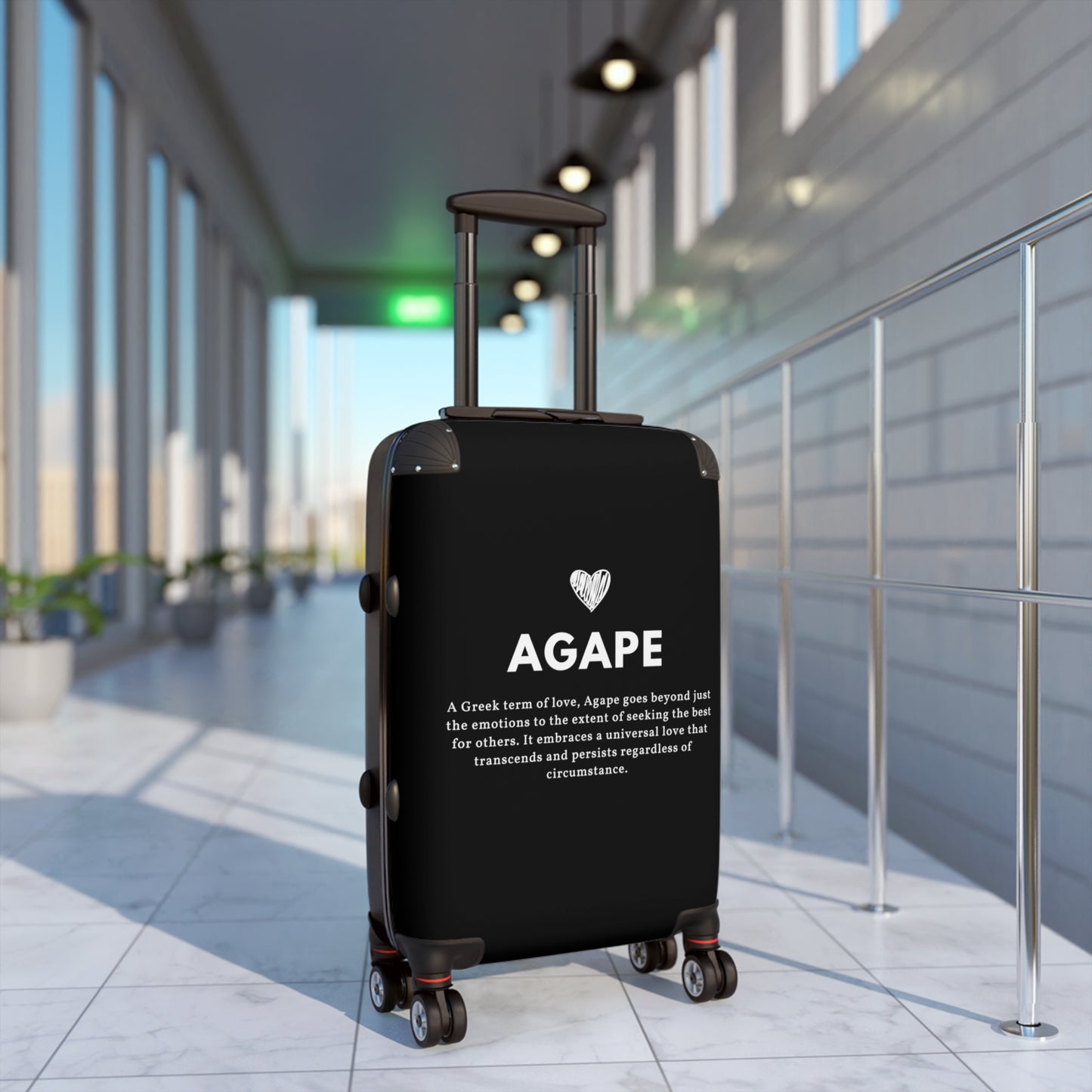 
                  
                    Agape Black Suitcase | Stylish Luggage Symbolizing Love (Ancient Greek Meaning)
                  
                