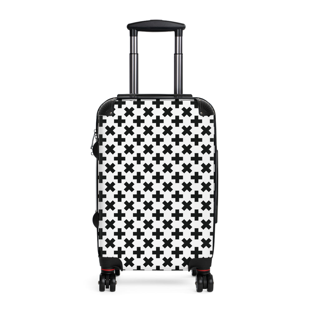 Black Cross Suitcase | Sleek and Durable Luggage for Stylish Adventures