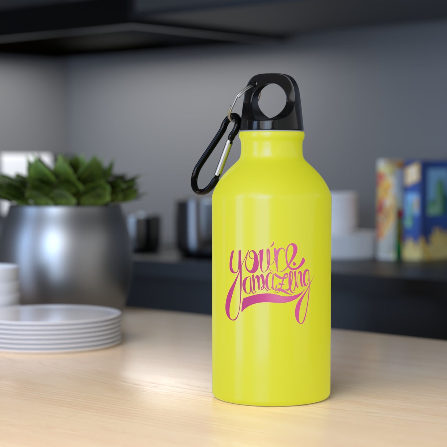 
                  
                    Neon Yellow Oregon Sport Bottle | You Are Amazing Print, Durable and BPA-Free
                  
                