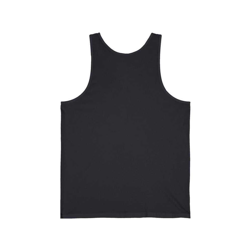 
                  
                    Black Unisex Jersey Tank | Greek Word KOSMOS Print
                  
                