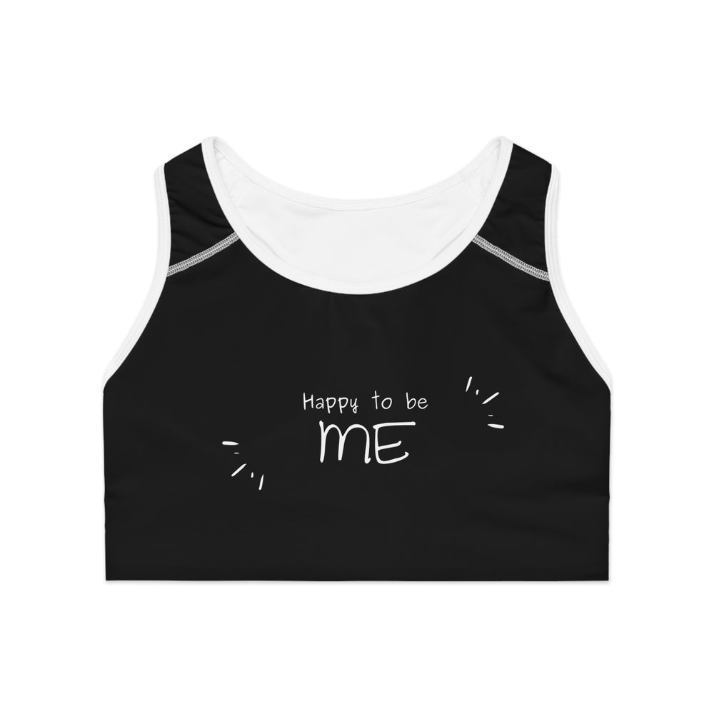 Happy To Be Me Sports Bra (AOP)