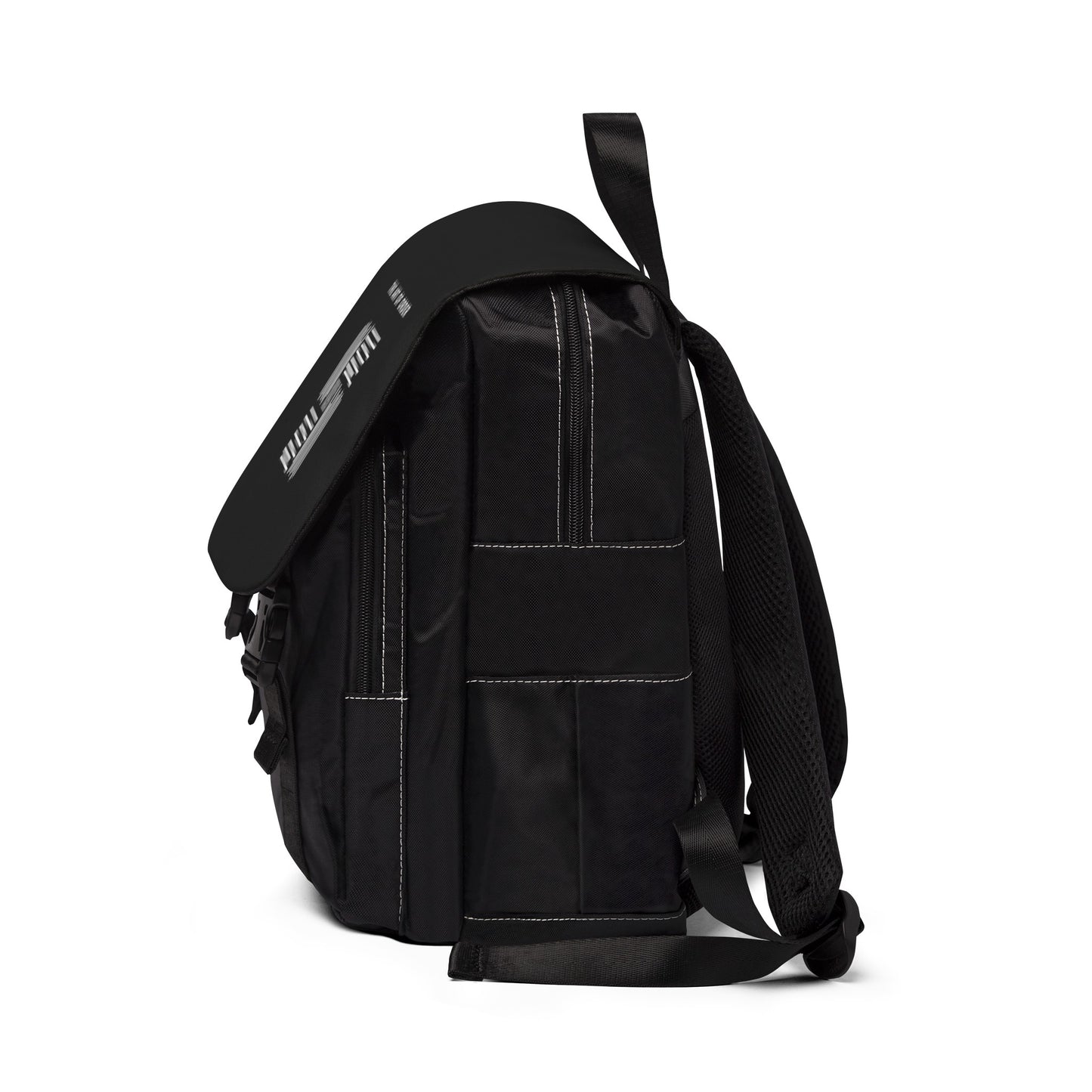 
                  
                    Black Shoulder Backpack with white Print | motivational Print
                  
                
