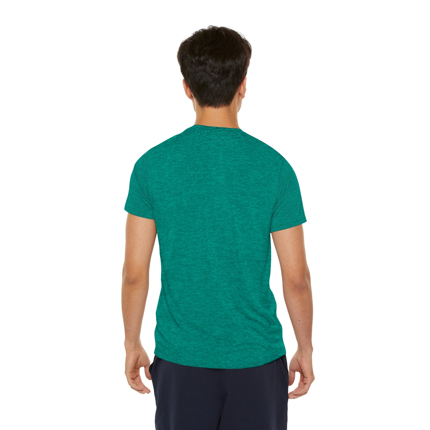 
                  
                    Men's Coral & Green Sports T-Shirt | Breathable Fabric for Active Performance
                  
                