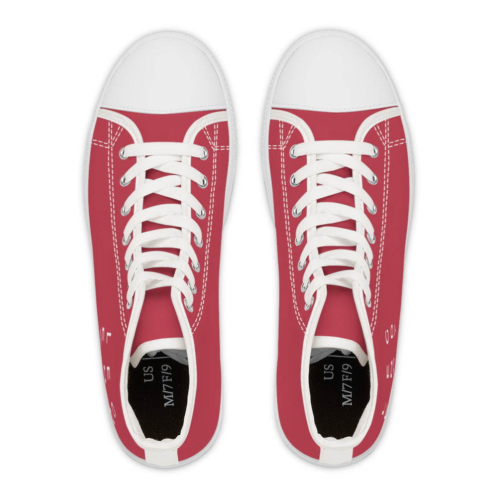 
                  
                    Vibrant Pink Women's High Top Sneakers | LEGENDARY Print
                  
                