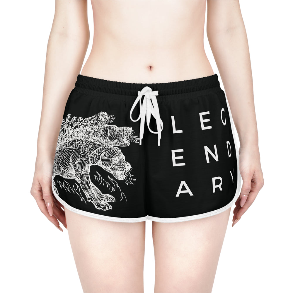 
                  
                    Legendary Black Relaxed Shorts (AOP) | Mythical Creature Print
                  
                