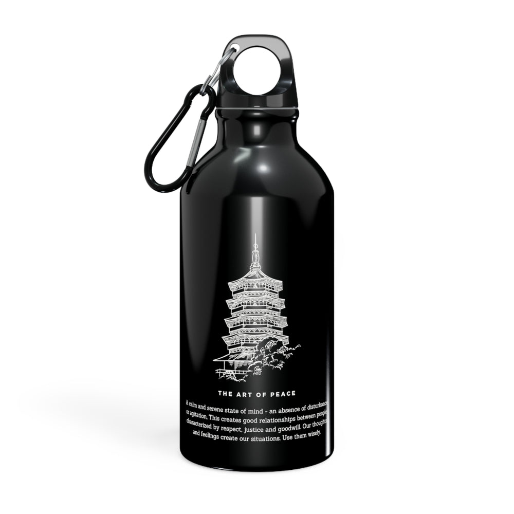 The Art Of Peace | Black Sport Bottle with Print