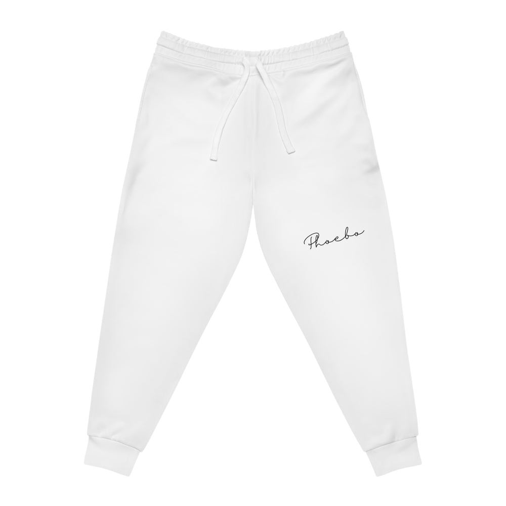 Phoebo White Joggers (AOP) with Black Print | Comfortable Activewear