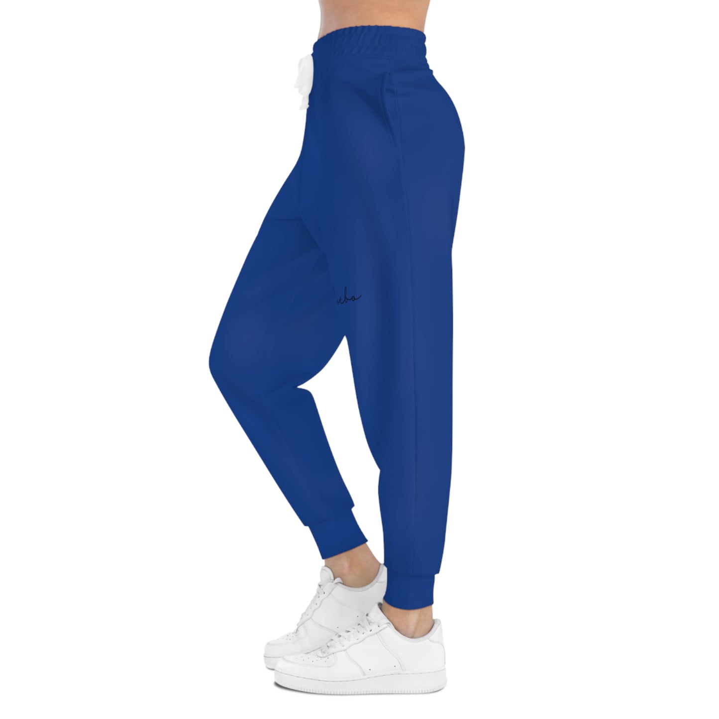 
                  
                    Blue Athletic Joggers | Comfortable and Stylish with White Drawstring
                  
                