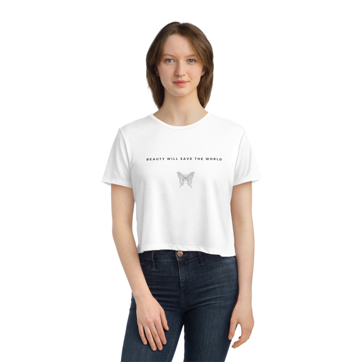 
                  
                    Butterfly Women's Flowy Cropped Tee
                  
                