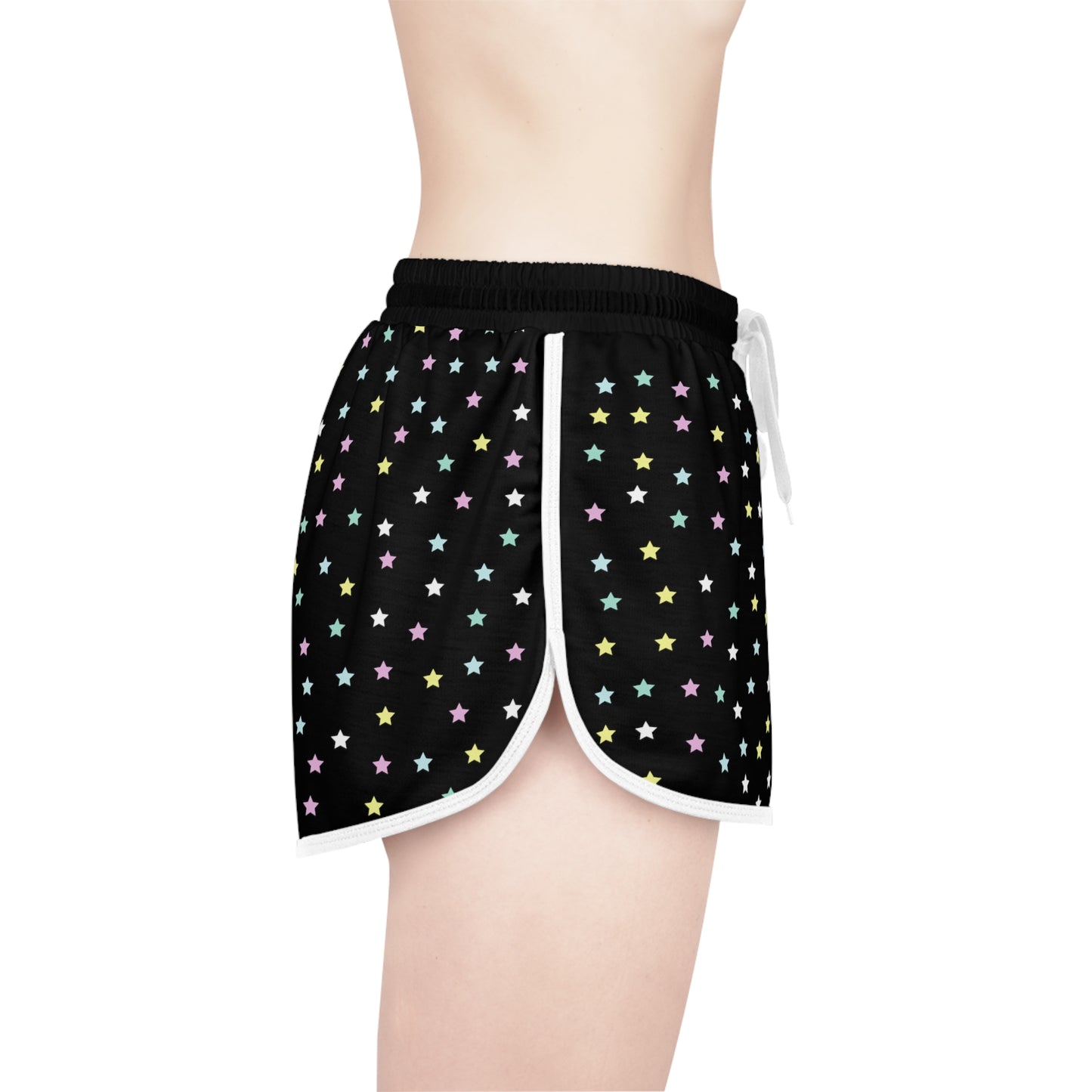 
                  
                    Black Women's Relaxed Shorts (AOP) | Colorful stars Shorts
                  
                