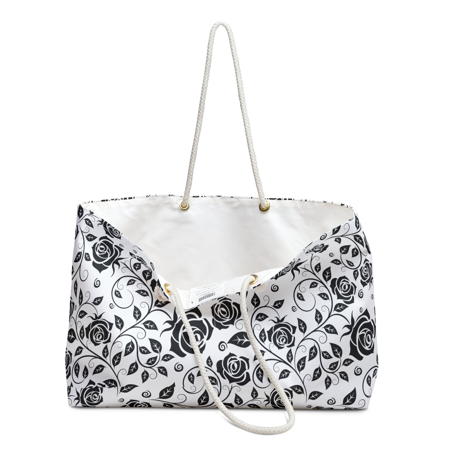 
                  
                    Floral Weekender Bag | Black & White Print
                  
                