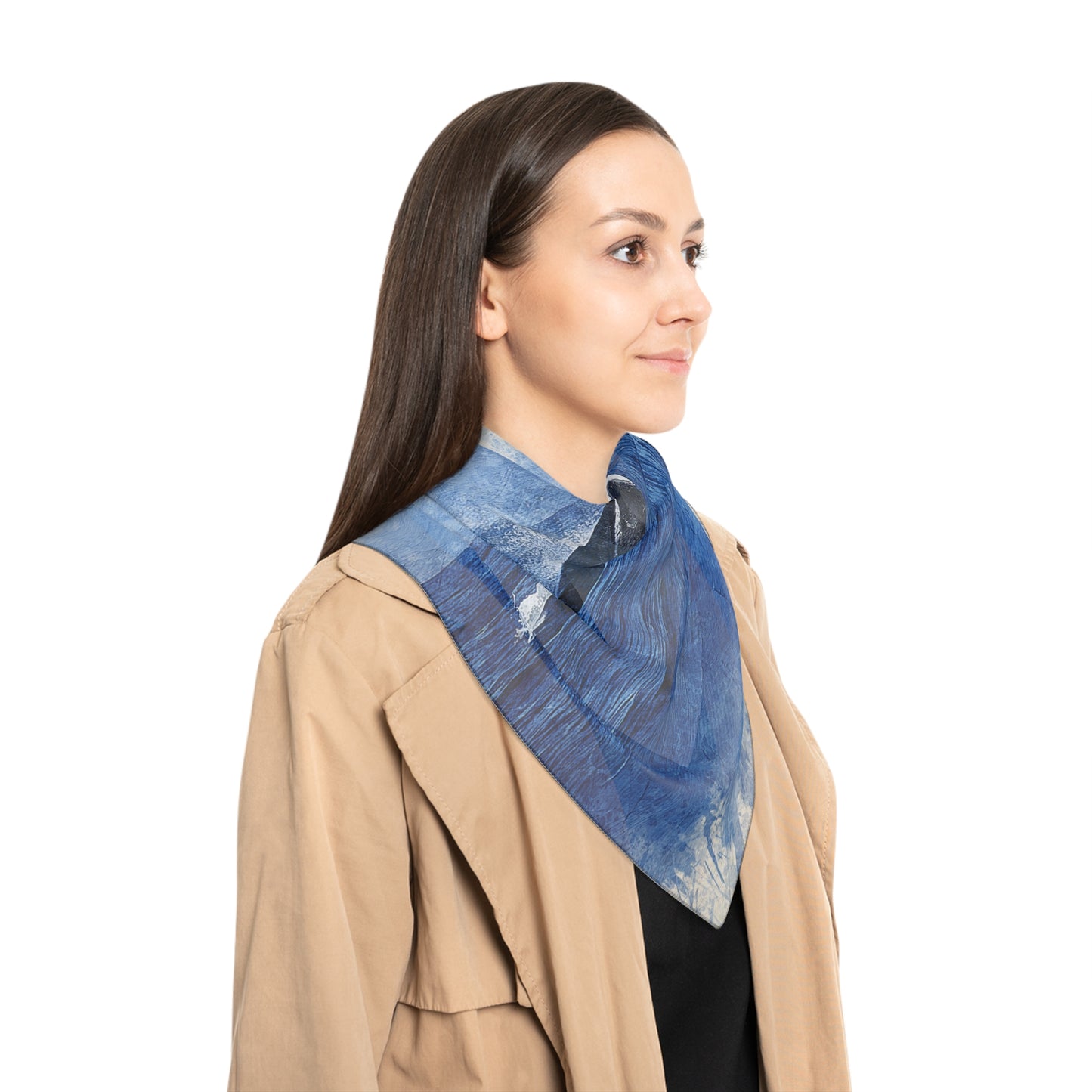 
                  
                    Distressed Blue Whale Print Poly Scarf | Unique for Any Outfit
                  
                