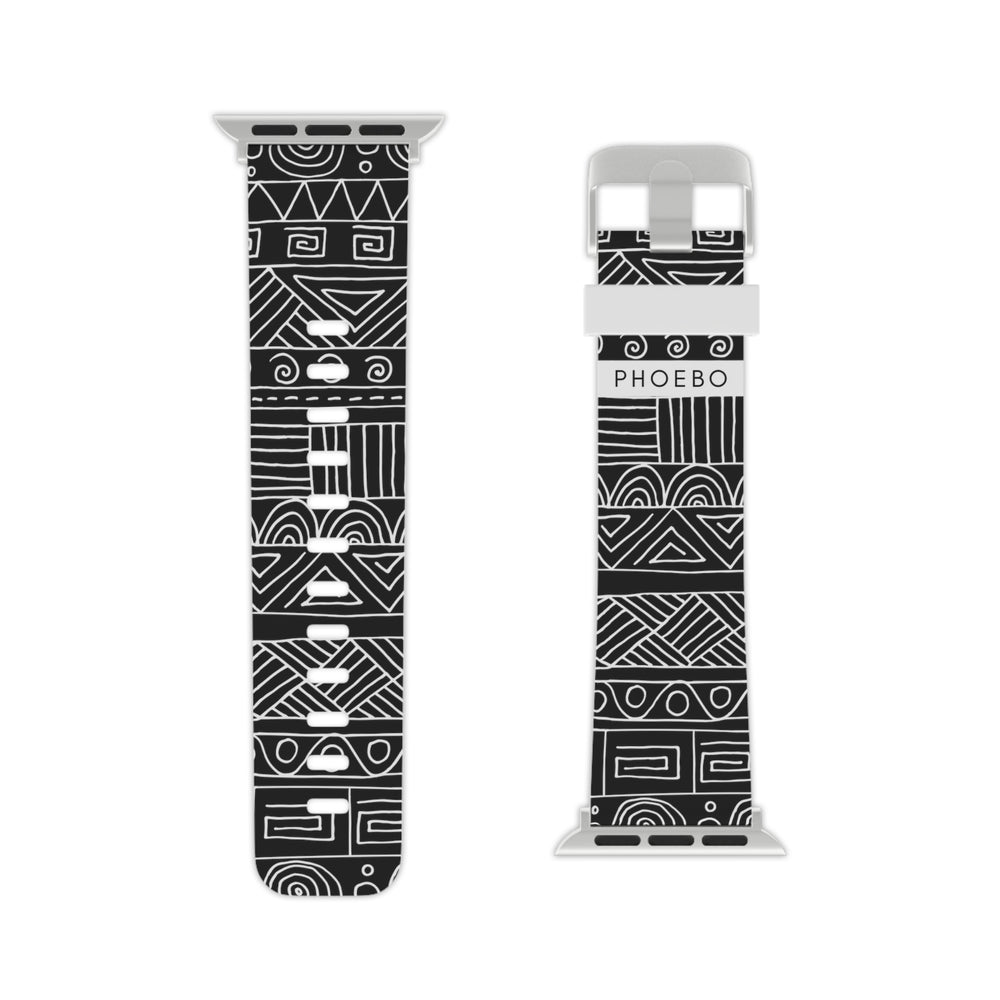 
                  
                    Black & White Watch Band for Apple Watch | Stainless Steel adapter
                  
                