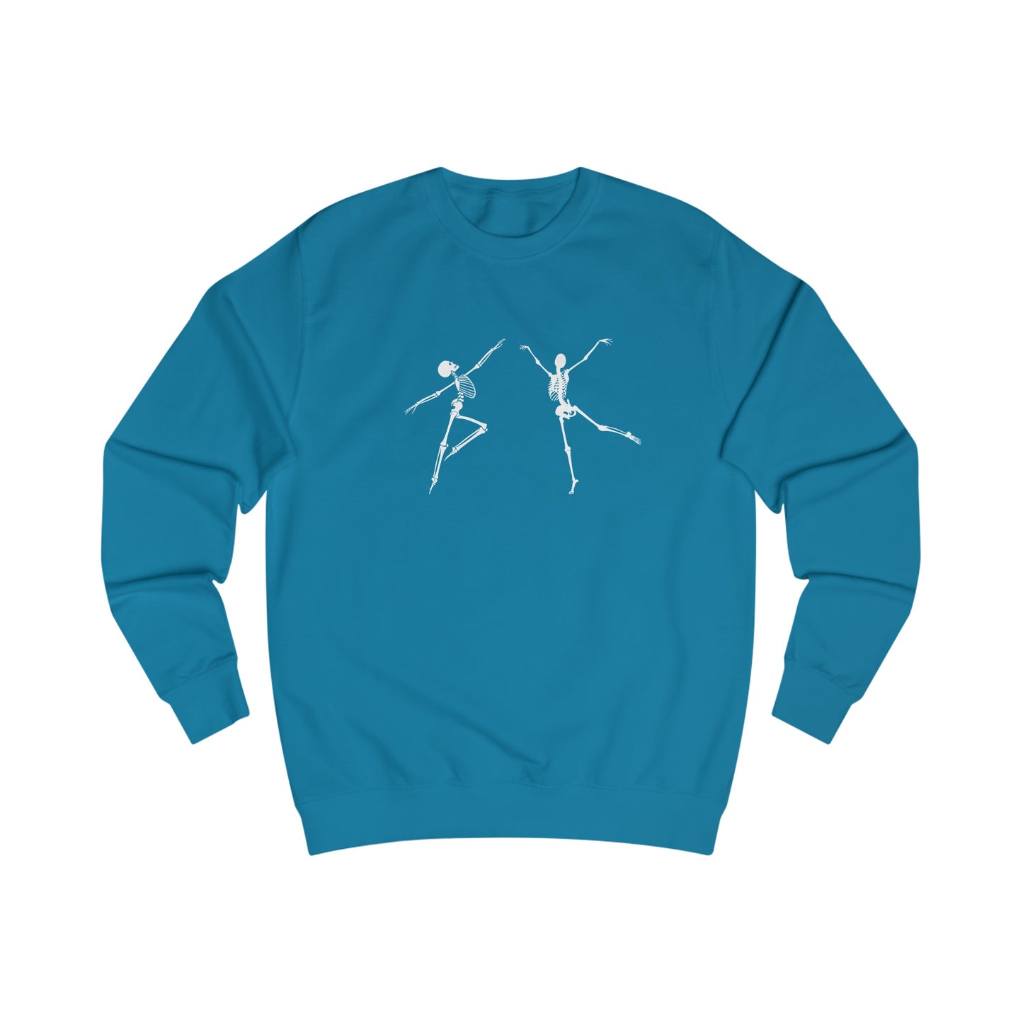 
                  
                    Sapphire Blue Unisex Sweatshirt | Dancing Skeletons Print
                  
                