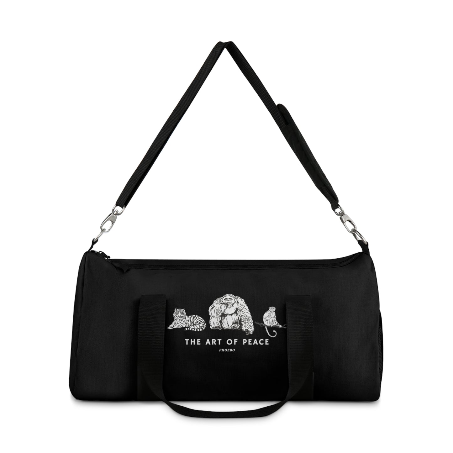 
                  
                    Black Duffel Bag with Powerful Message Print | Jungle Animals
                  
                