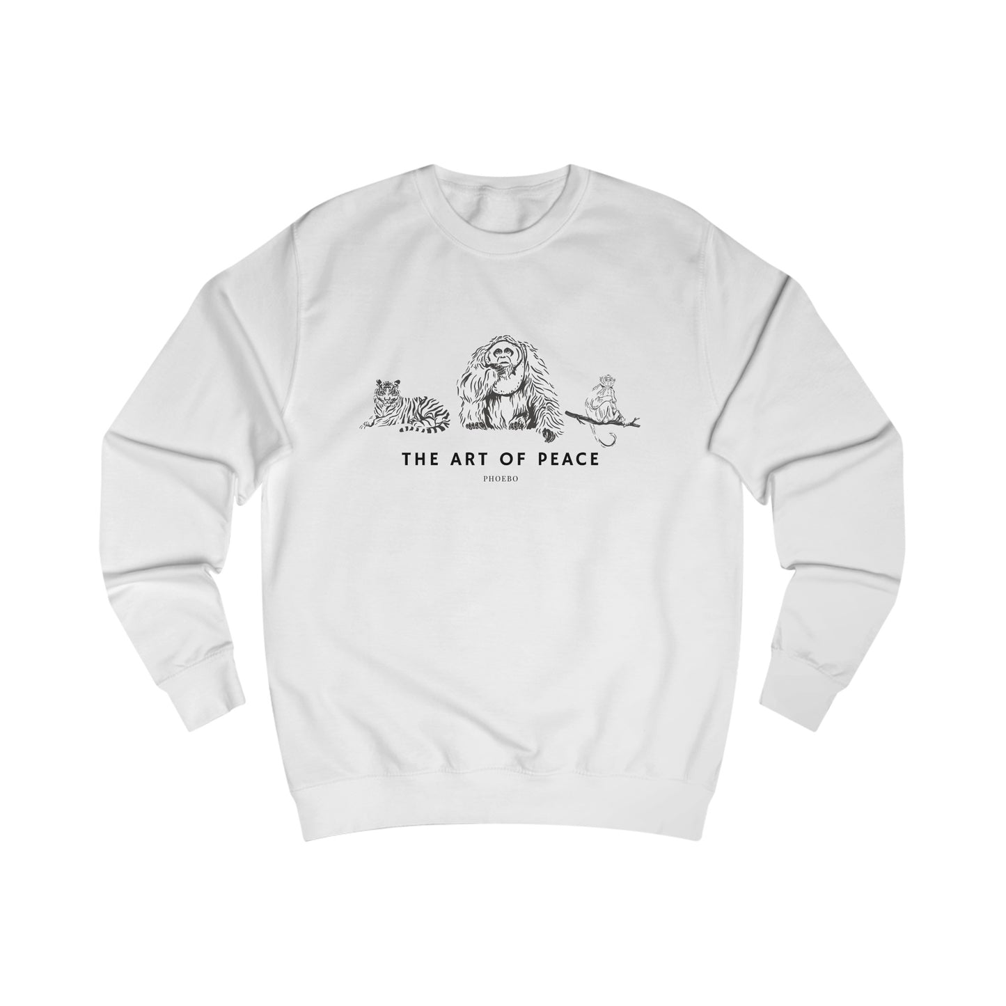 
                  
                    White Unisex Sweatshirt | Jungle Animals Print
                  
                