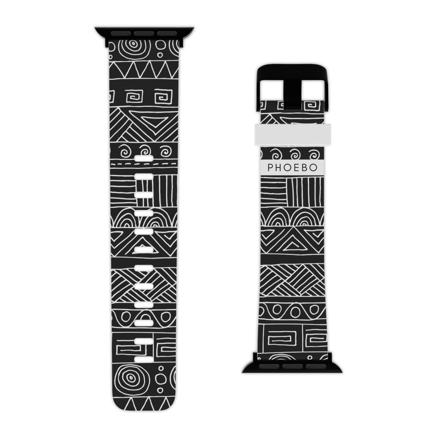 
                  
                    Black & White Watch Band for Apple Watch | Stainless Steel adapter
                  
                