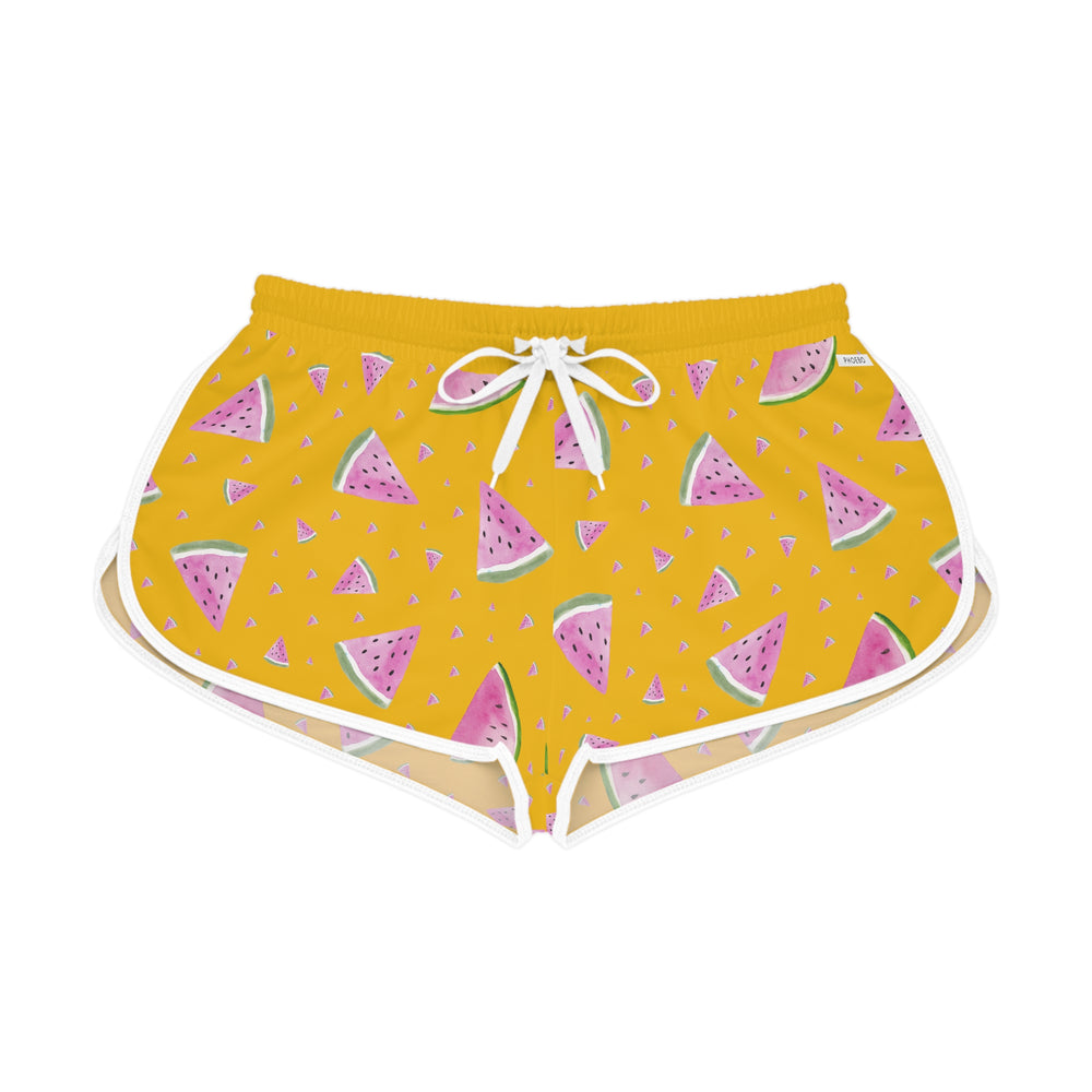 Yellow Watermelon Print Relaxed Shorts (AOP) | Funky Print