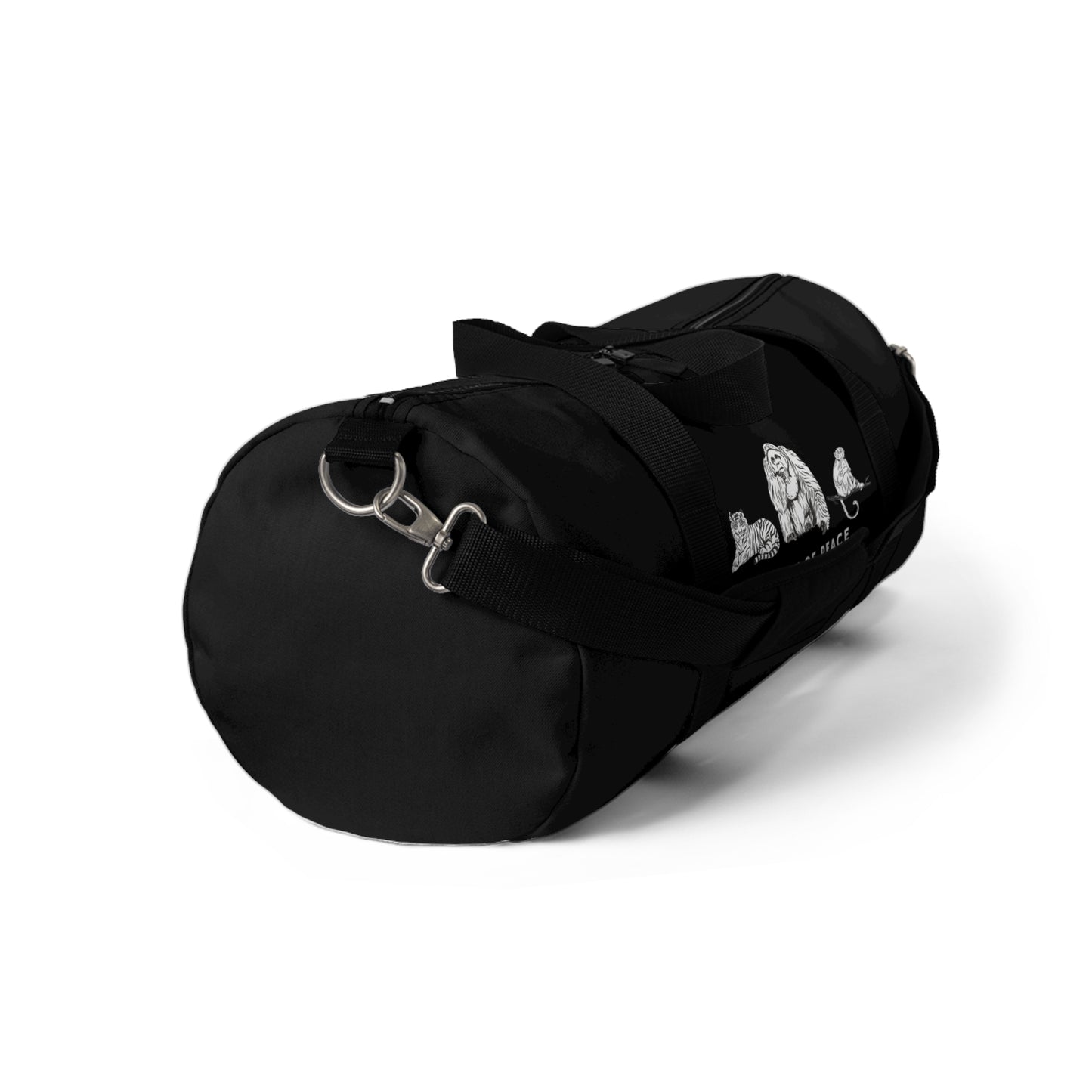 
                  
                    Black Duffel Bag with Powerful Message Print | Jungle Animals
                  
                