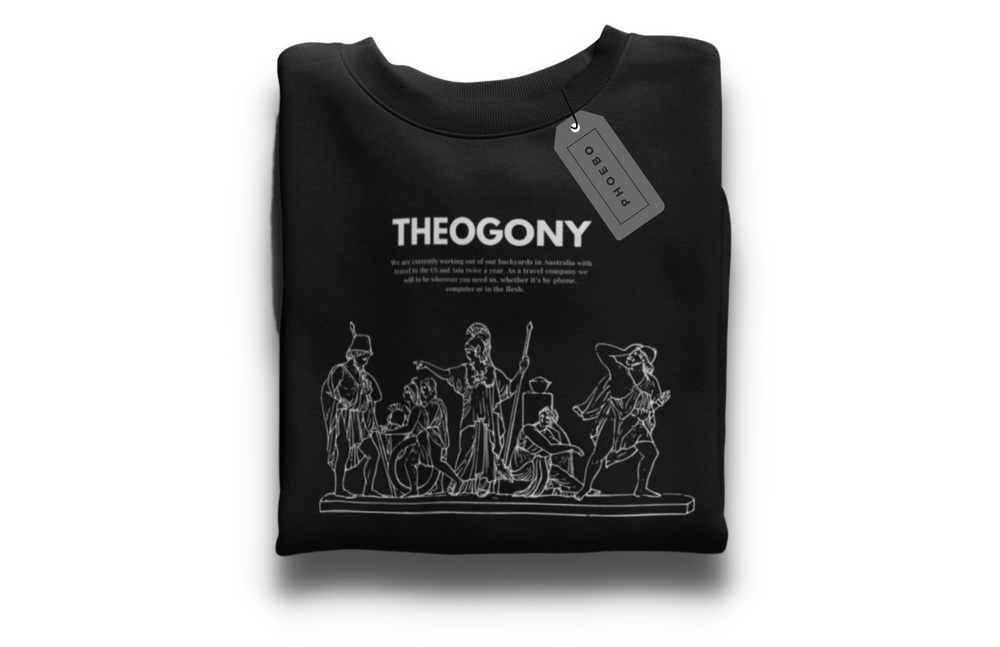 Black Unisex Premium Sweatshirt | Ancient Heroes Print