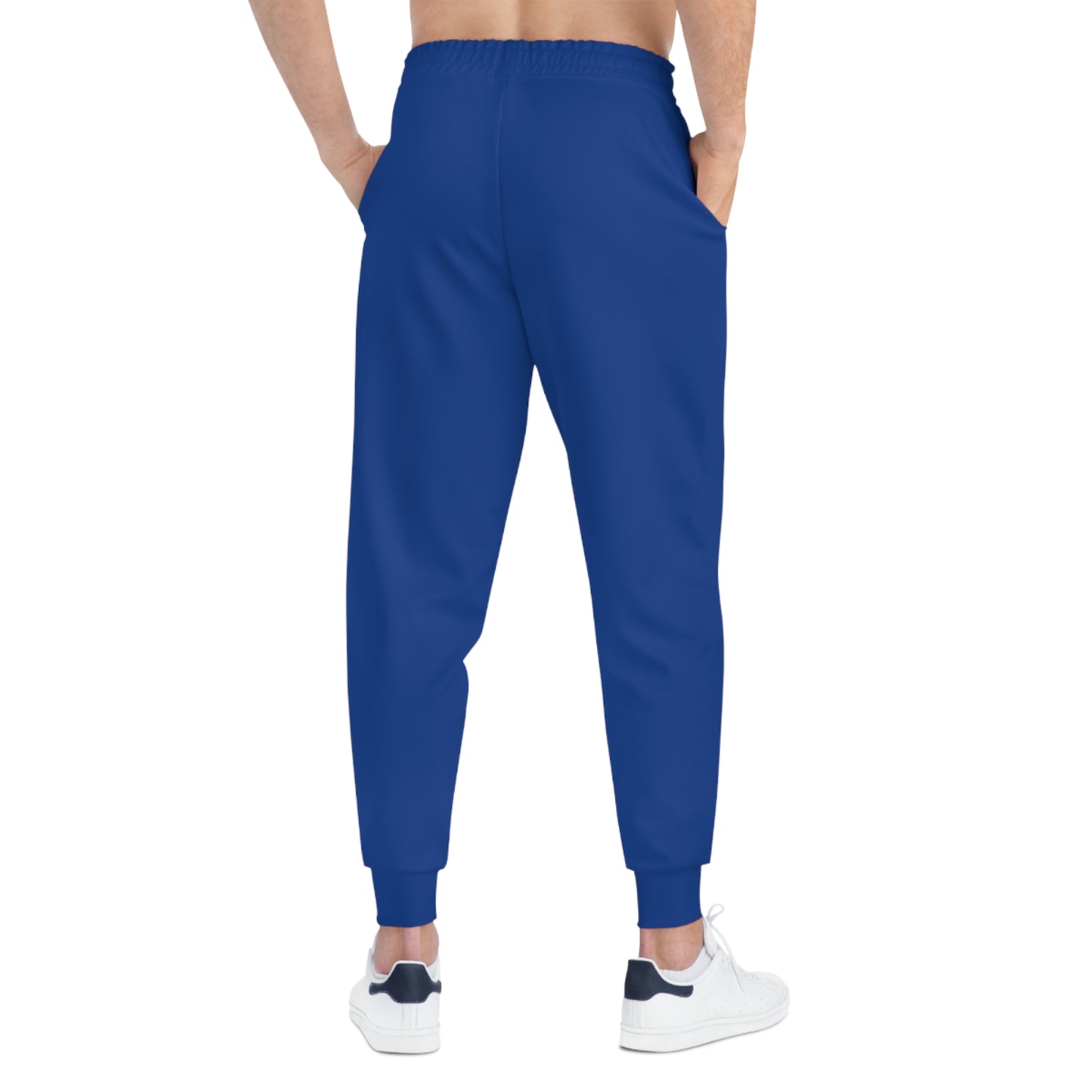 
                  
                    Blue Athletic Joggers | Comfortable and Stylish with White Drawstring
                  
                