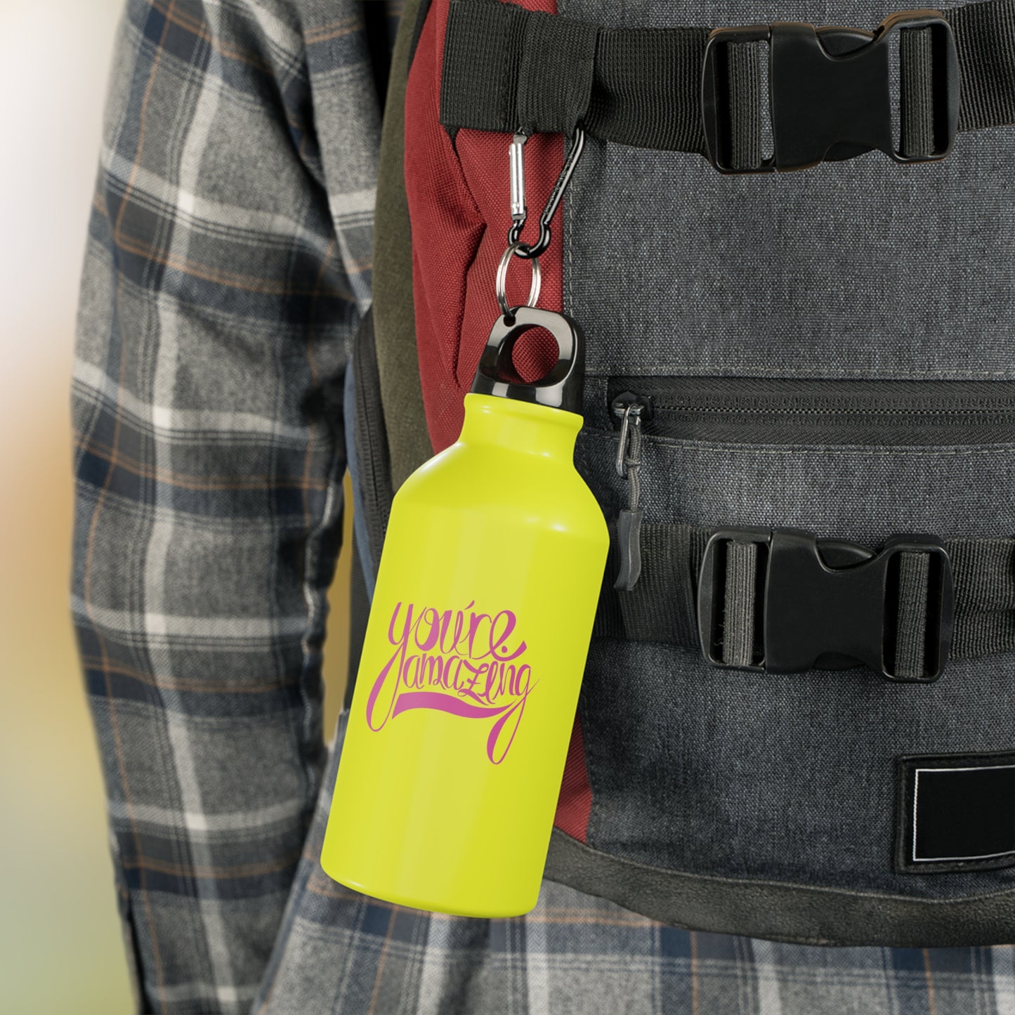 
                  
                    Neon Yellow Oregon Sport Bottle | You Are Amazing Print, Durable and BPA-Free
                  
                