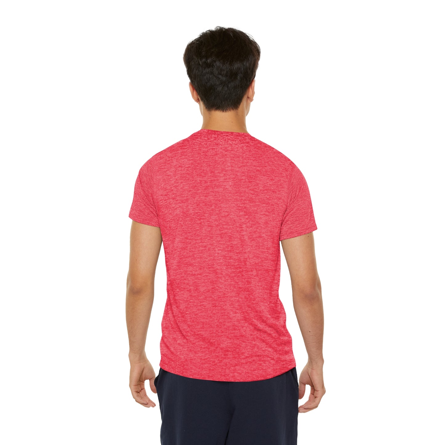 
                  
                    Men's Coral & Green Sports T-Shirt | Breathable Fabric for Active Performance
                  
                