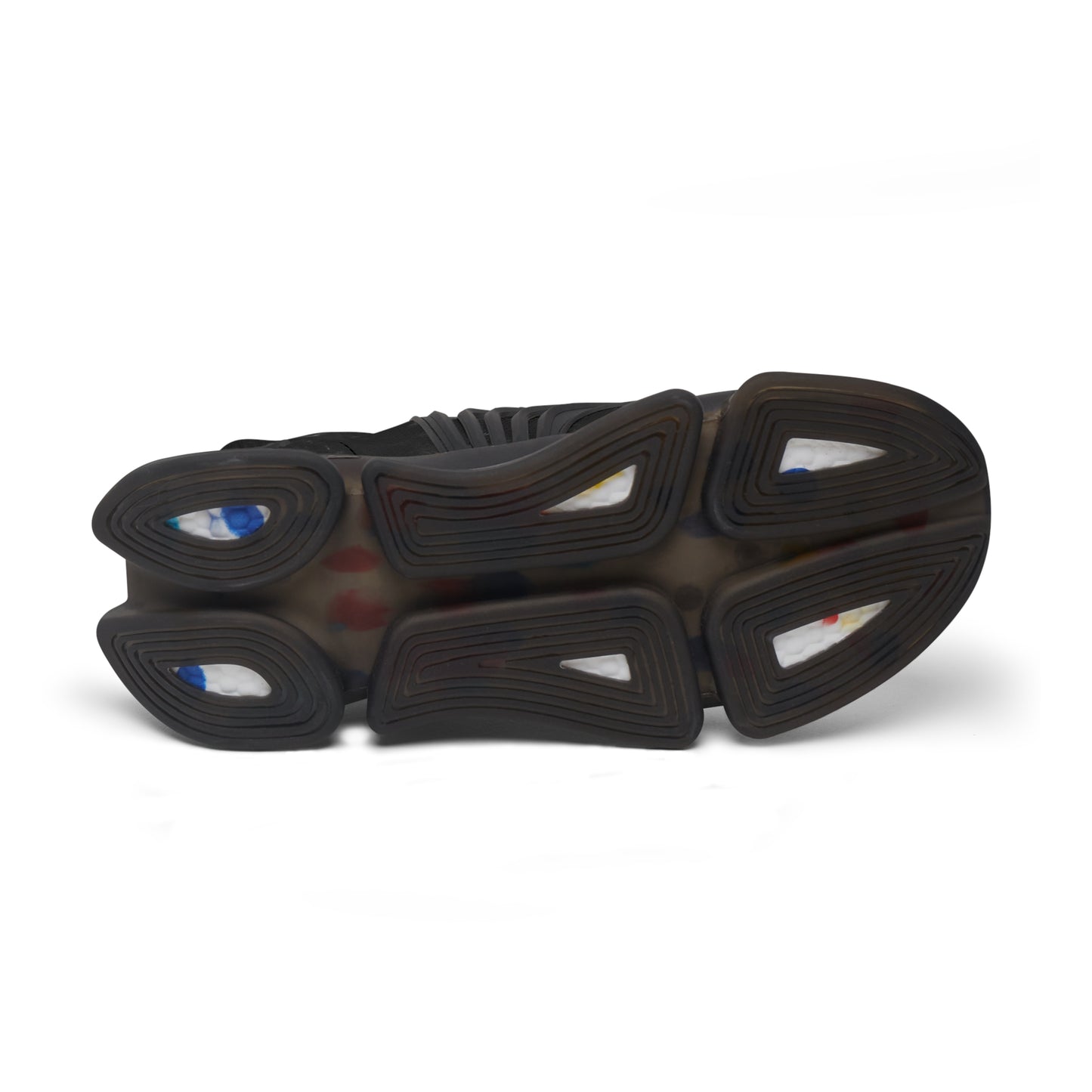 
                  
                    Trendy Black Women's Mesh Sneakers | Footwear with colorful soles
                  
                