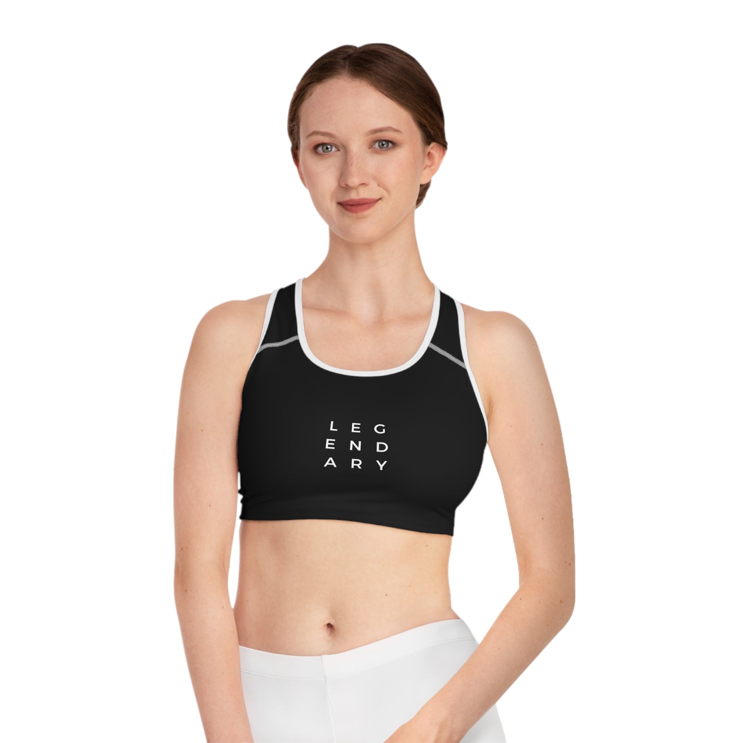 
                  
                    Legendary Sports Bra | Inspirational Print, Supportive Design
                  
                