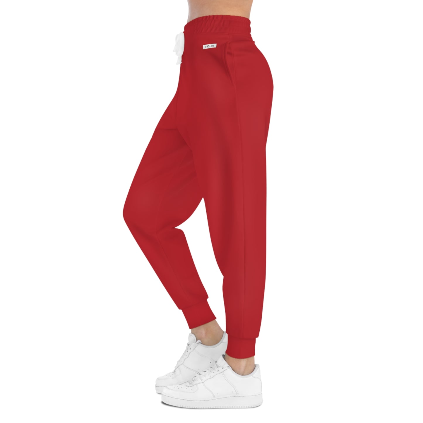 
                  
                    Phoebo Red Athletic Joggers | Comfortable Performance Wear
                  
                