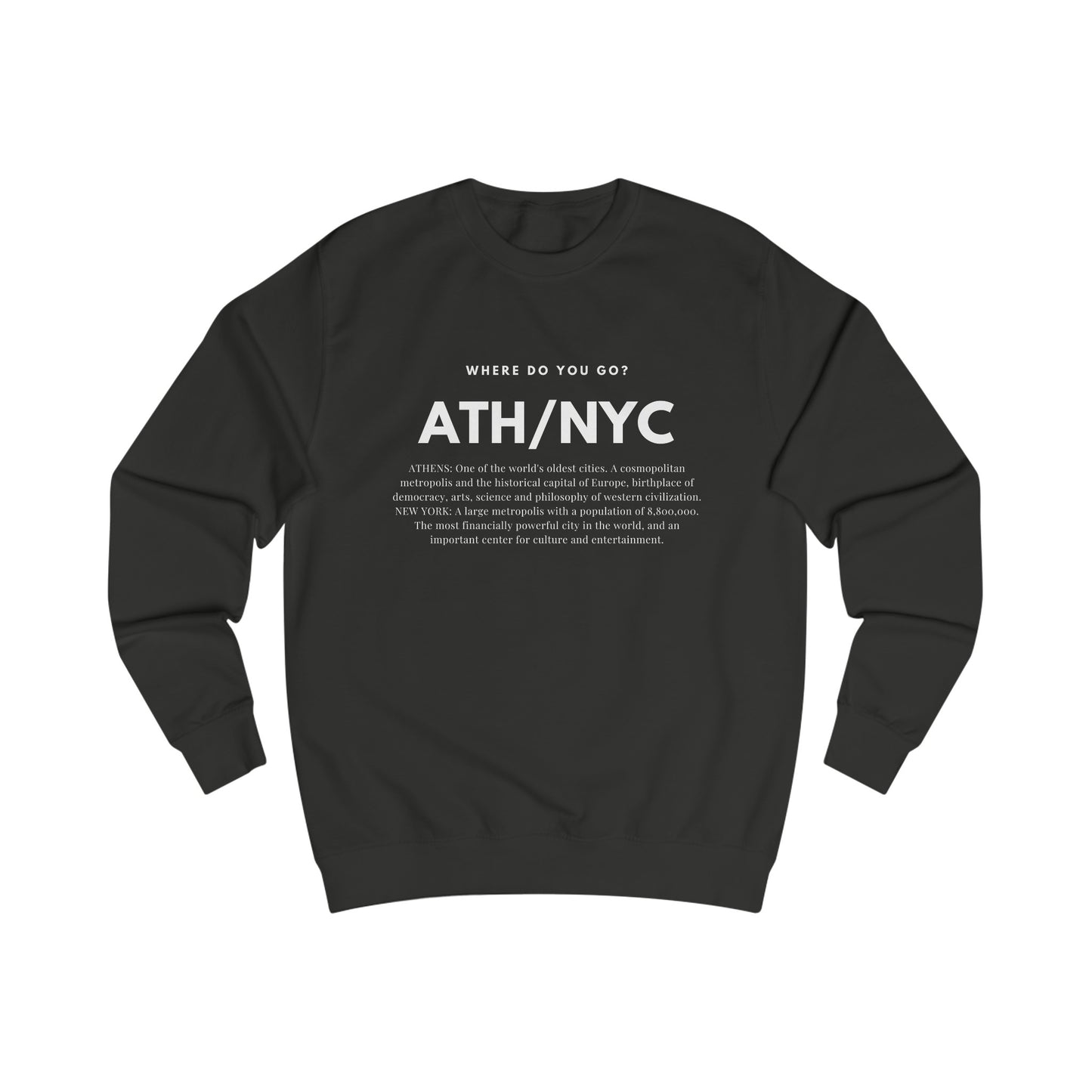 
                  
                    ATH/NYC Black Sweatshirt | Cozy & Stylish Sweatshirt
                  
                