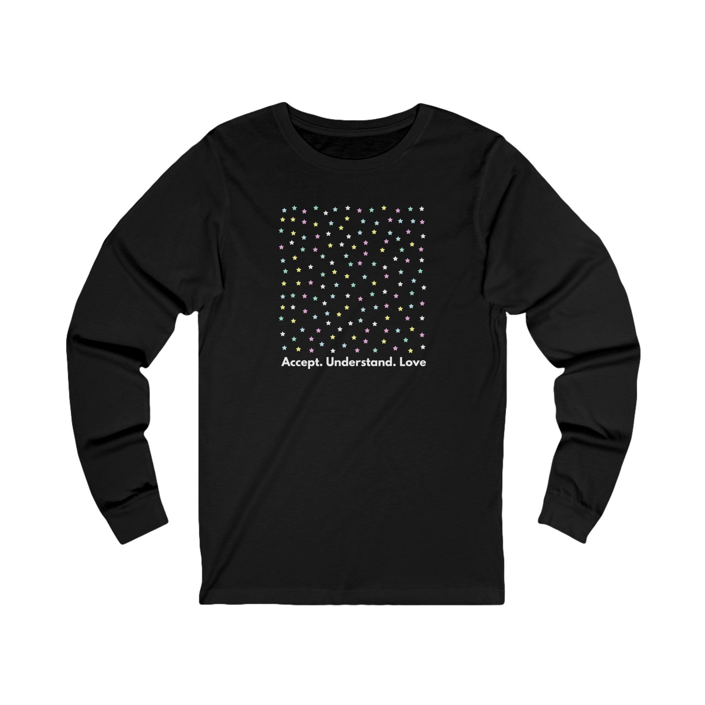 
                  
                    Colorful Stars Unisex Jersey Long Sleeve Tee | Inspirational Quote
                  
                