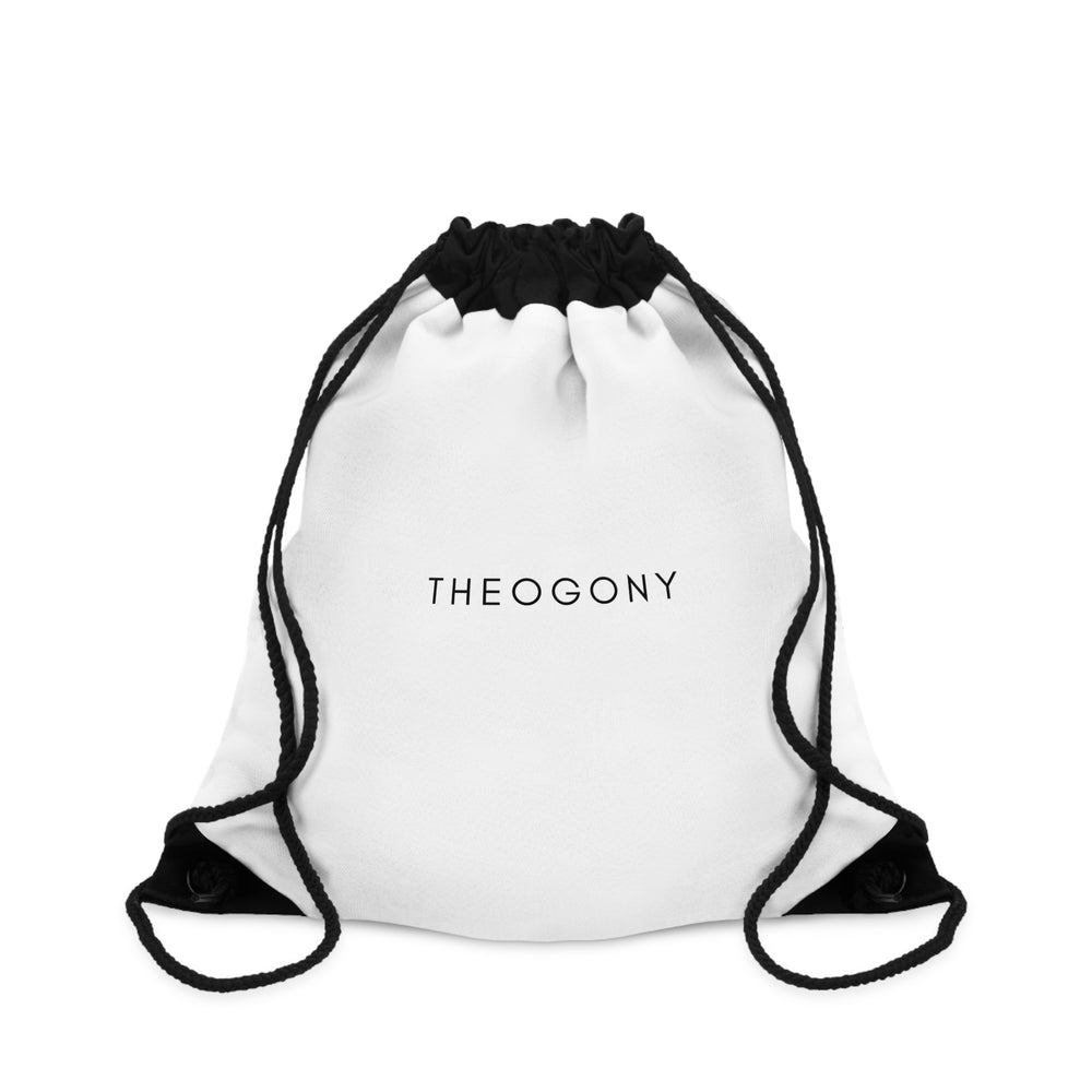 Theogony White Drawstring Bag | Versatile for Daily Use