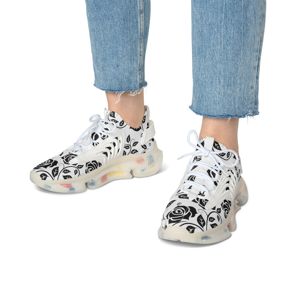 
                  
                    Floral Women's Mesh Sneakers with Colorful Soles | Breathable & Stylish Footwear
                  
                