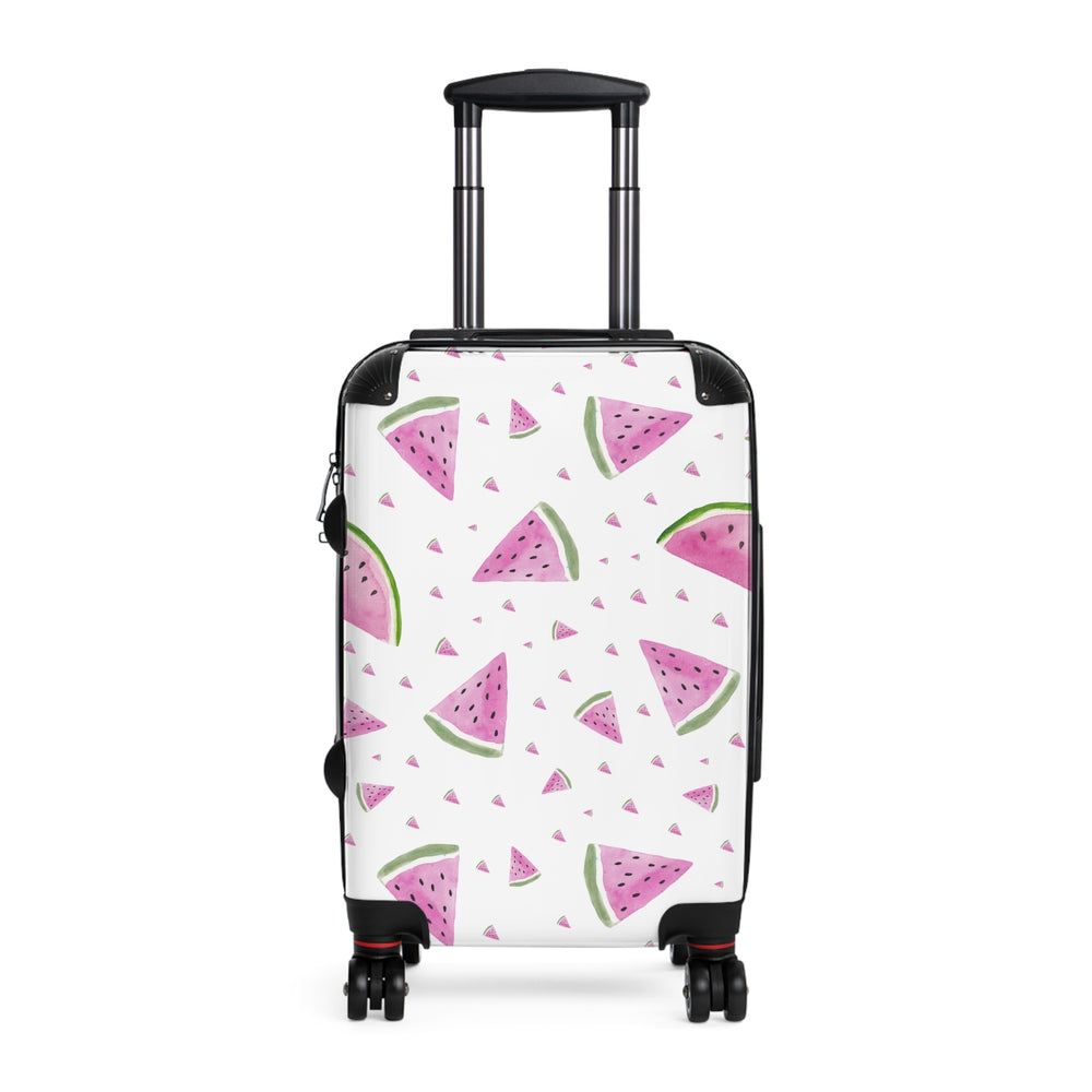 Watermelon Print White Suitcase | Fun & Stylish Luggage