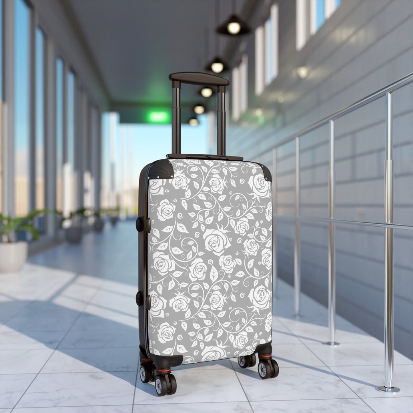 
                  
                    Floral Grey Suitcase | Stylish Travel Luggage with Durable Design
                  
                