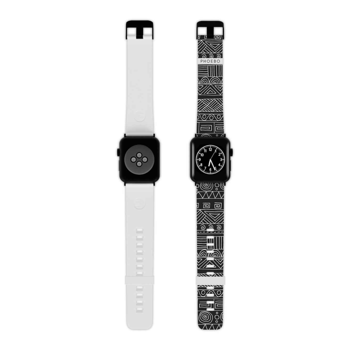 
                  
                    Black & White Watch Band for Apple Watch | Stainless Steel adapter
                  
                