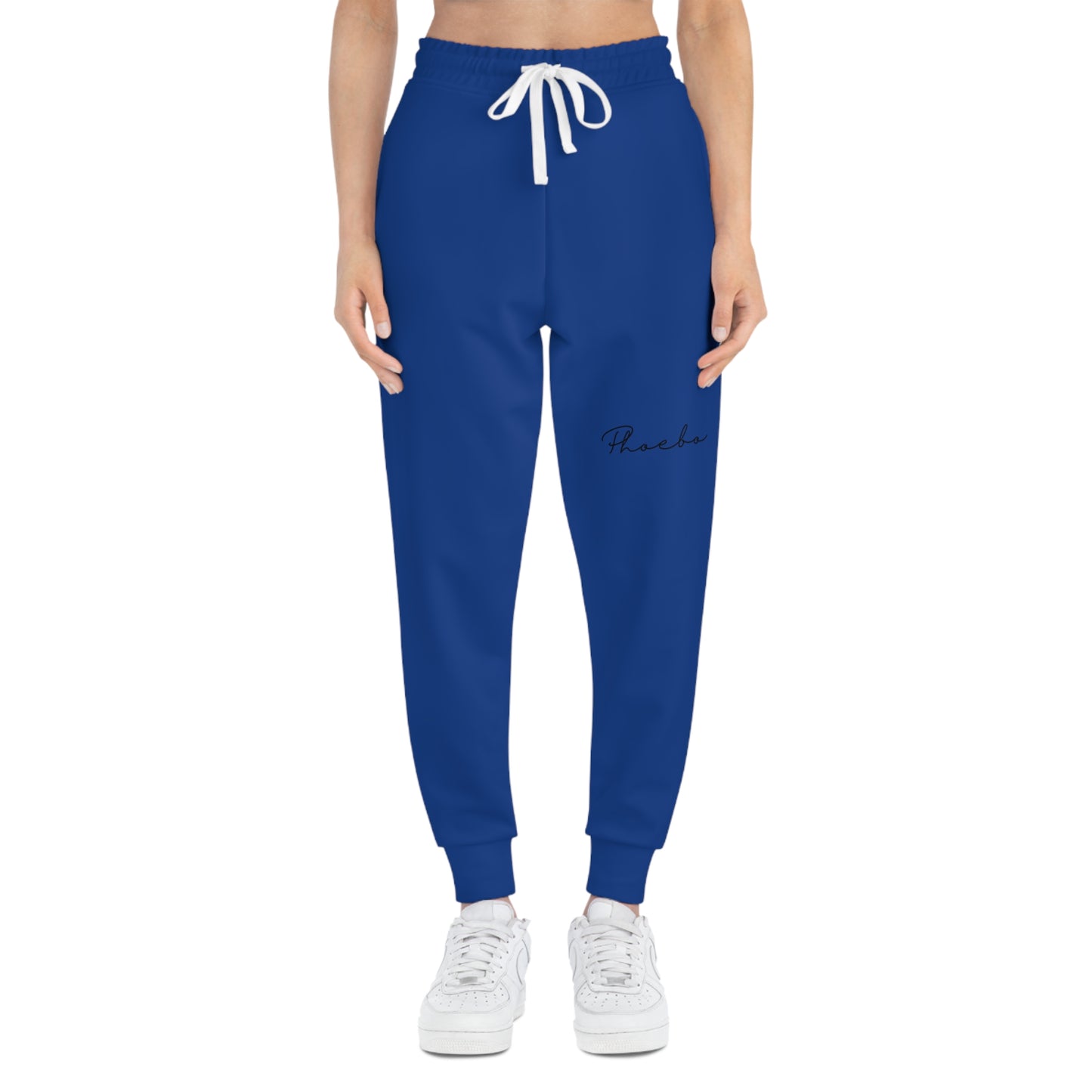 
                  
                    Blue Athletic Joggers | Comfortable and Stylish with White Drawstring
                  
                