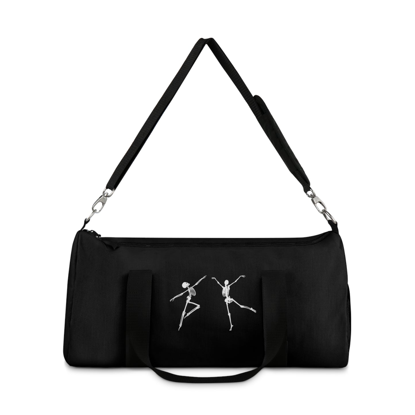 
                  
                    Skeletons Black Duffel Bag | Stylish for Travel and Gym Essentials
                  
                