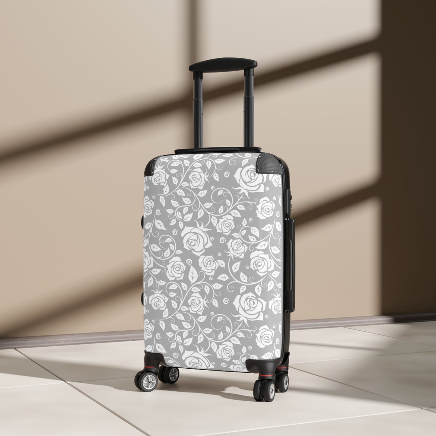 
                  
                    Floral Grey Suitcase | Stylish Travel Luggage with Durable Design
                  
                