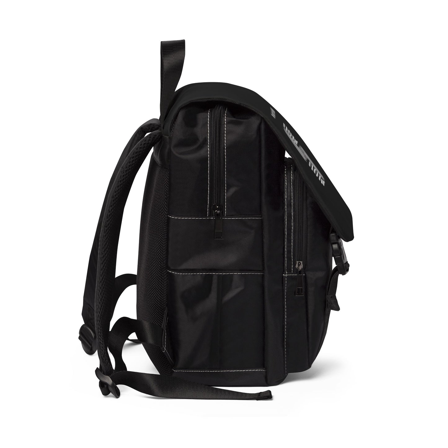 
                  
                    Black Shoulder Backpack with white Print | motivational Print
                  
                