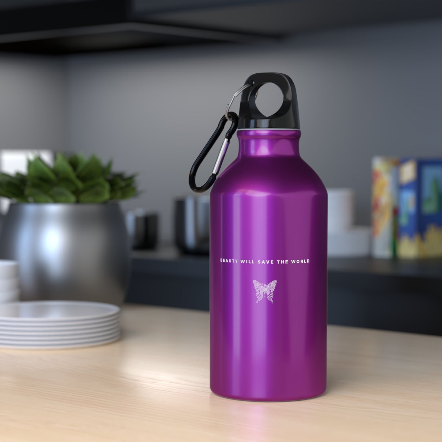 
                  
                    Vibrant Purple motivational Sport Bottle | Butterfly Print
                  
                