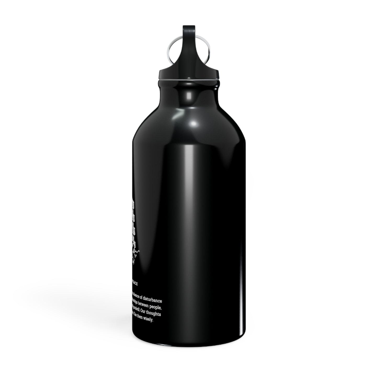 
                  
                    The Art Of Peace | Black Sport Bottle with Print
                  
                