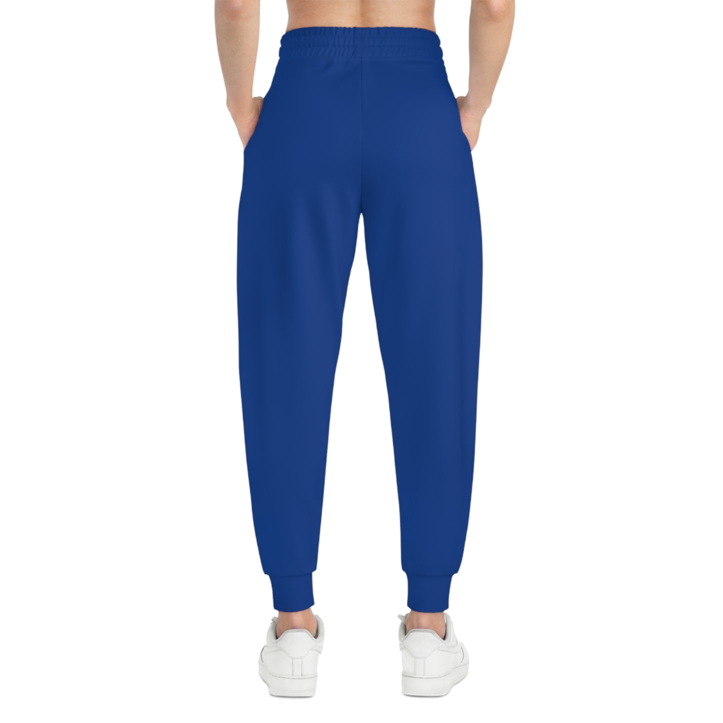 
                  
                    Blue Athletic Joggers | Comfortable and Stylish with White Drawstring
                  
                