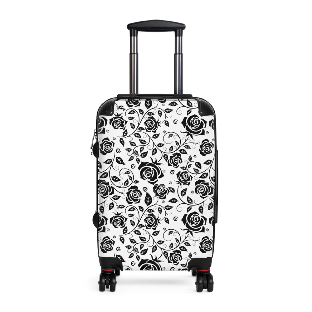 Black Floral Suitcase by Phoebo | Stylish and Durable Travel Luggage